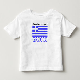 Greece and Greek Flag Personalised  Toddler T-Shirt