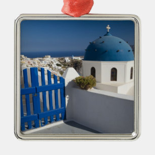 Greece and Greek Island of Santorini from the Metal Tree Decoration