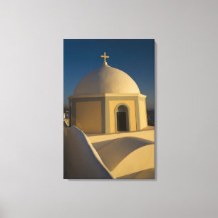 Greece and Greek Island of Santorini town of 2 Canvas Print