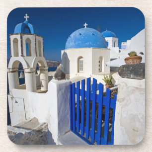 Greece and Greek Island of Santorini town of Oia 3 Coaster