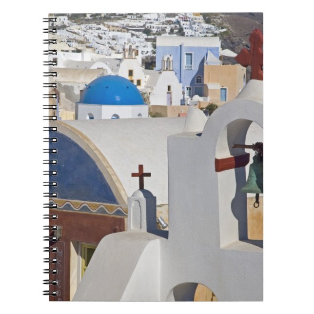 Greece and Greek Island of Santorini town of Oia 5 Spiral Notebook (Front)