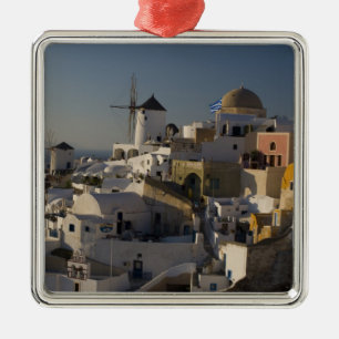 Greece and Greek Island of Santorini town of Oia Metal Tree Decoration