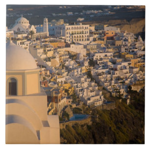 Greece and Greek Island of Santorini town of Tile