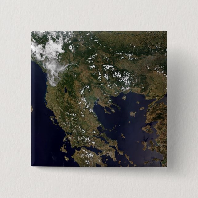 Greece and its surrounding countries 15 cm square badge (Front)