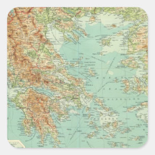 Greece and the Aegean Square Sticker