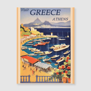 Greece Athens Vintage Travel Magnetic Card