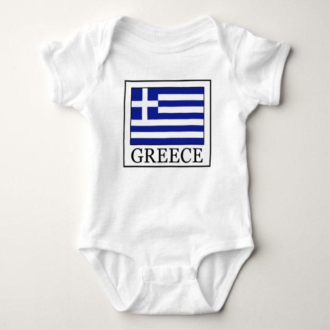 Greece Baby Bodysuit (Front)