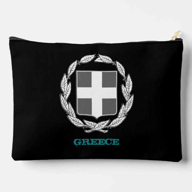 Greece bag, Greek coat of arms / flag Accessory Pouch (Back)