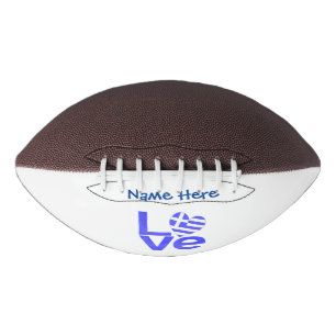 Greece Blue LOVE Heart Flag Personalised Football