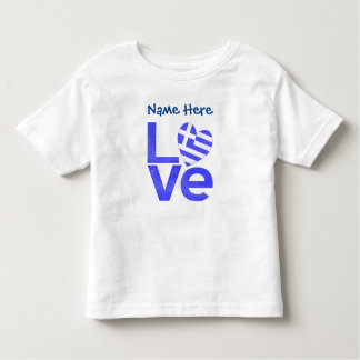 Greece Blue LOVE Heart Flag Personalised Toddler T-Shirt