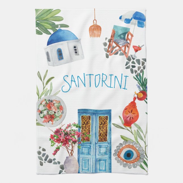 Greece Breeze Kitchen Towel  (Vertical)