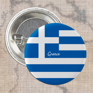 Greece button, patriotic Greek Flag travel /sports 3 Cm Round Badge