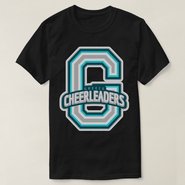 Greece Cheerleader T-Shirt (Design Front)
