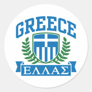 Greece Classic Round Sticker