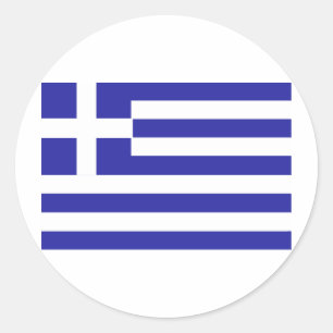 GREECE CLASSIC ROUND STICKER