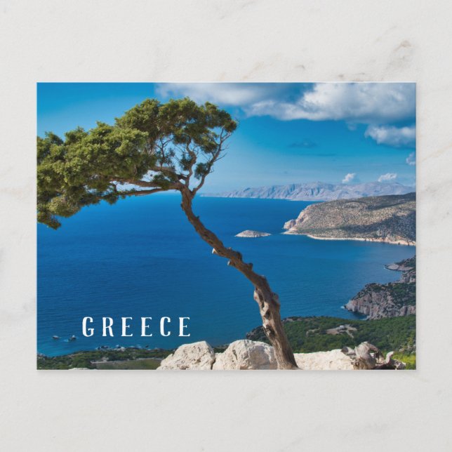 Greece Coastline - Monolithos Scenic Greece Postcard (Front)