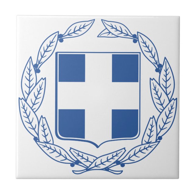 Greece Coat Of Arms Tile (Front)