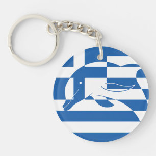Greece Common dolphin Greek National Animal Flag Key Ring