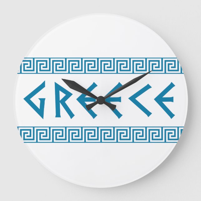 greece country nation text name symbol greek trave large clock (Front)