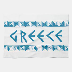 greece country nation text name symbol greek trave tea towel