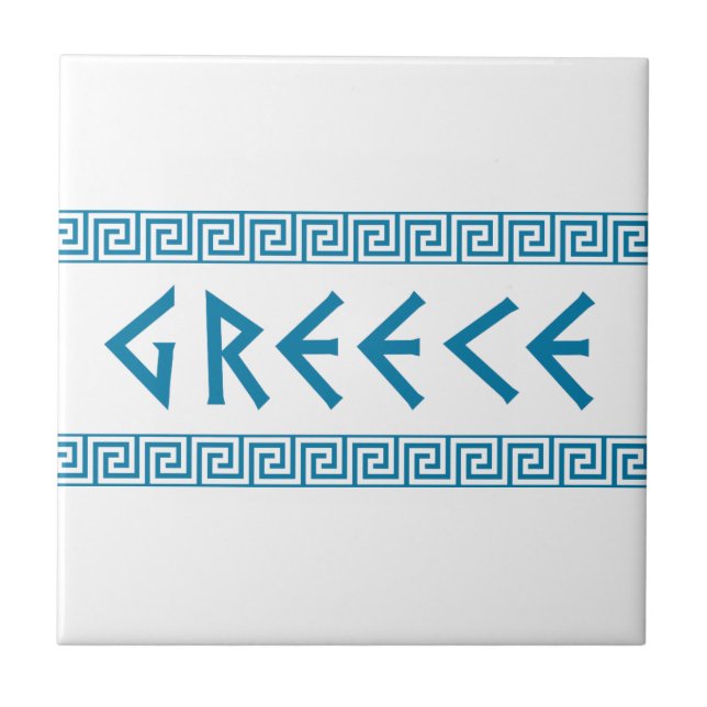greece country nation text name symbol greek trave tile (Front)