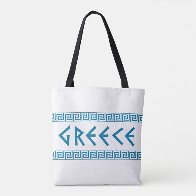 greece country nation text name symbol greek trave tote bag (Back)