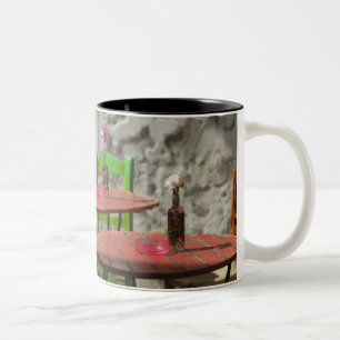 GREECE, CRETE, Hania Province, Hania: Colourful Two-Tone Coffee Mug