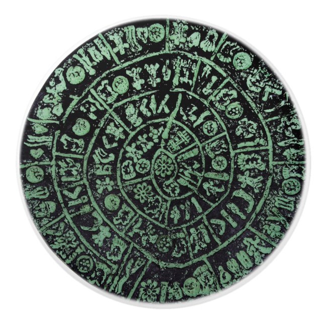 Greece Crete Phaistos ancient disc history code Mi Ceramic Knob (Front)