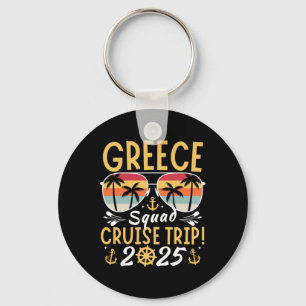 Greece Cruise Family 2025 Squad Vacation Matching  Key Ring