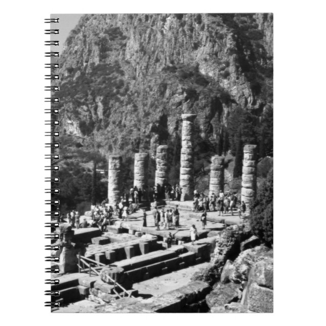 Greece Delphi Apollo Temple 1970 Spiral Notebook (Front)