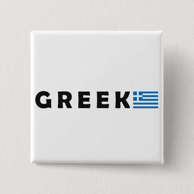 Greece Ellada Hellas 15 Cm Square Badge (Front)