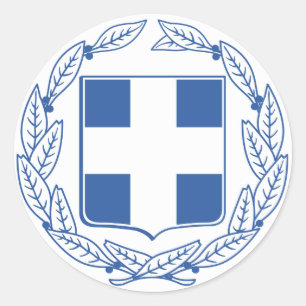 greece emblem classic round sticker