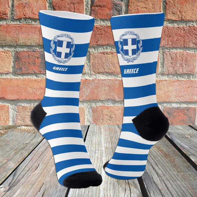 Greece fashion Socks, Greek flag Blue/white stripe Socks (Creator Uploaded)
