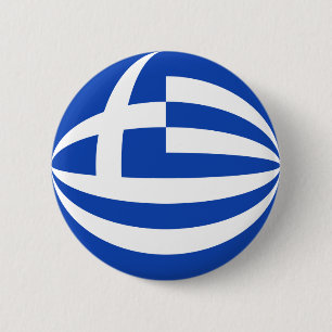 Greece Fisheye Flag Button