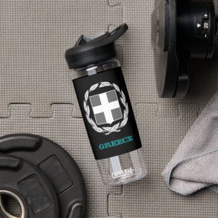Greece Fitness & Greek coat of arms / flag Water Bottle