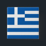 Greece Flag 15 Cm Square Badge<br><div class="desc">Greece Flag</div>