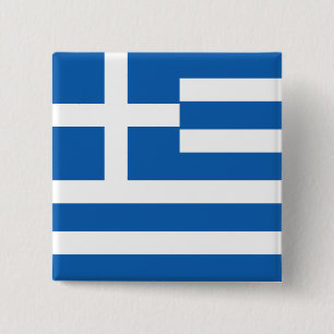Greece Flag 15 Cm Square Badge