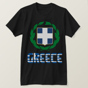 Greece Flag and Coat Of Arms Patriotic T-Shirt