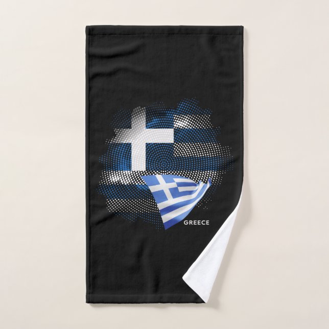 Greece flag bath towel set (Hand Towel)