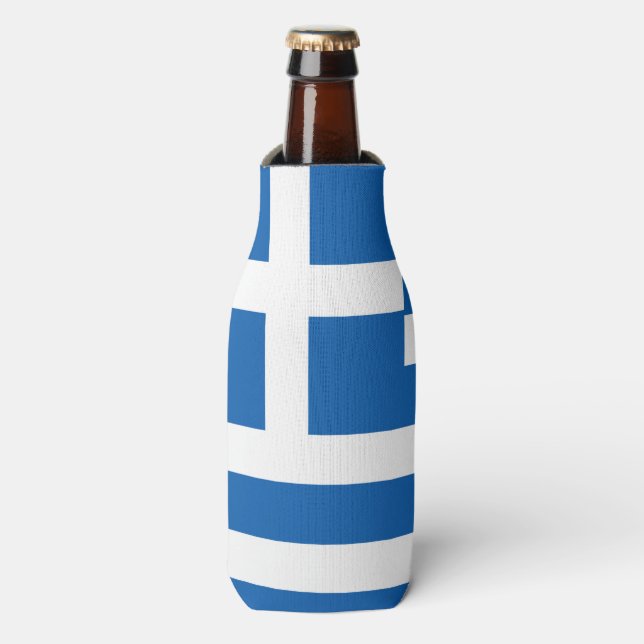 Greece Flag Bottle Cooler (Bottle Front)