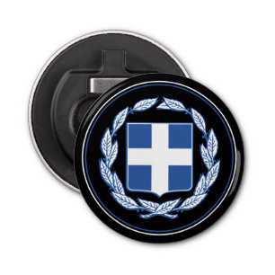 Greece Flag Bottle Opener, Greek Emblem / Party Bottle Opener