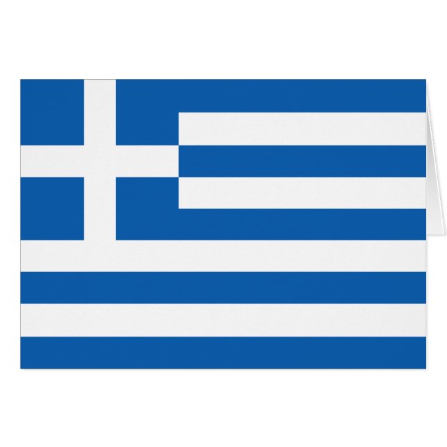 Greece Flag Card (Front Horizontal)