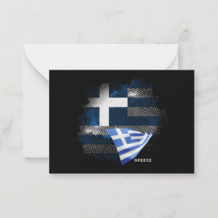 Greece flag card