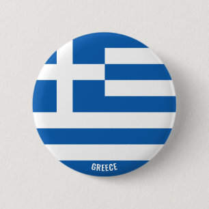 Greece Flag Charming Patriotic Button