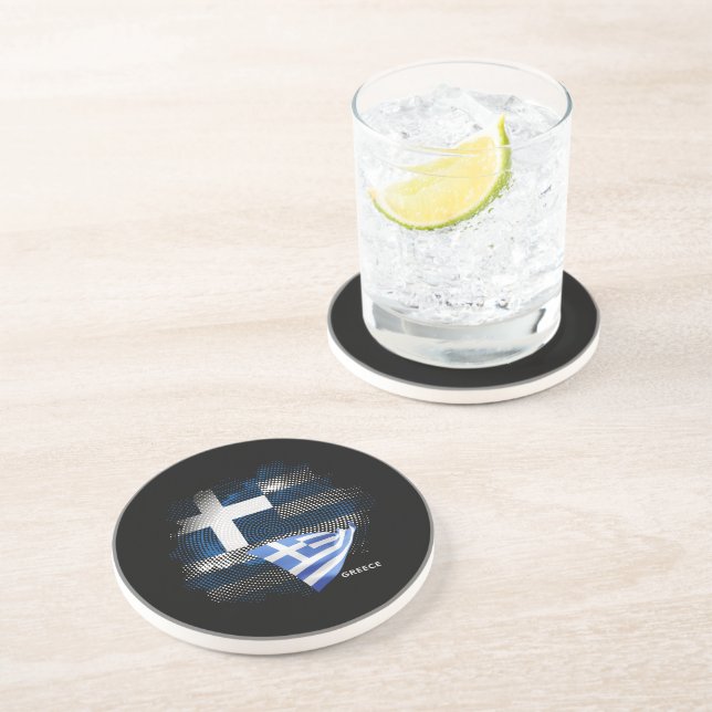 Greece flag coaster (Side)