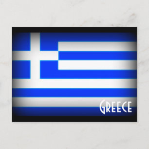 Greece Flag Dark Postcard