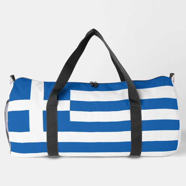 Greece Flag Duffle Bag (Back)