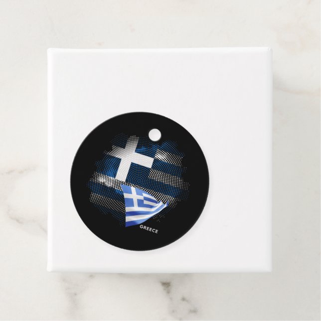 Greece flag favour tags (In Situ)