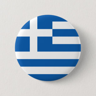 Greece Flag GR 6 Cm Round Badge