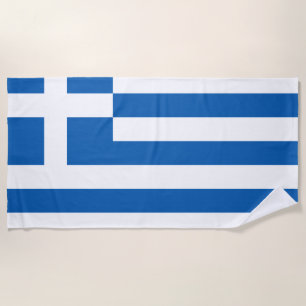Greece Flag Greek Patriotic Beach Towel